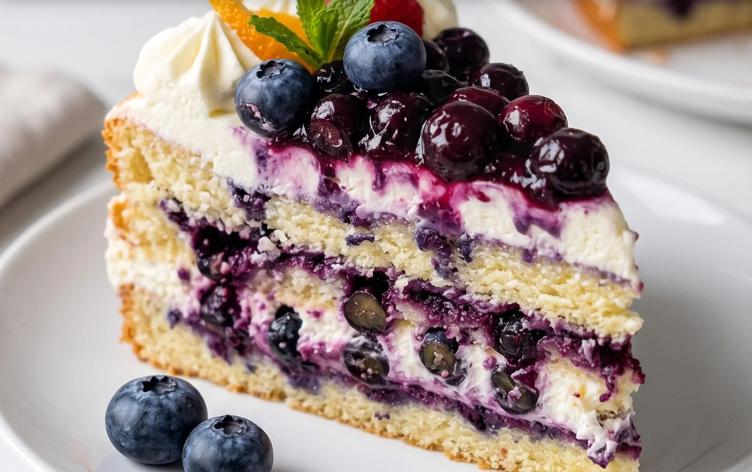 Nova Scotia Blueberry Cream Cake