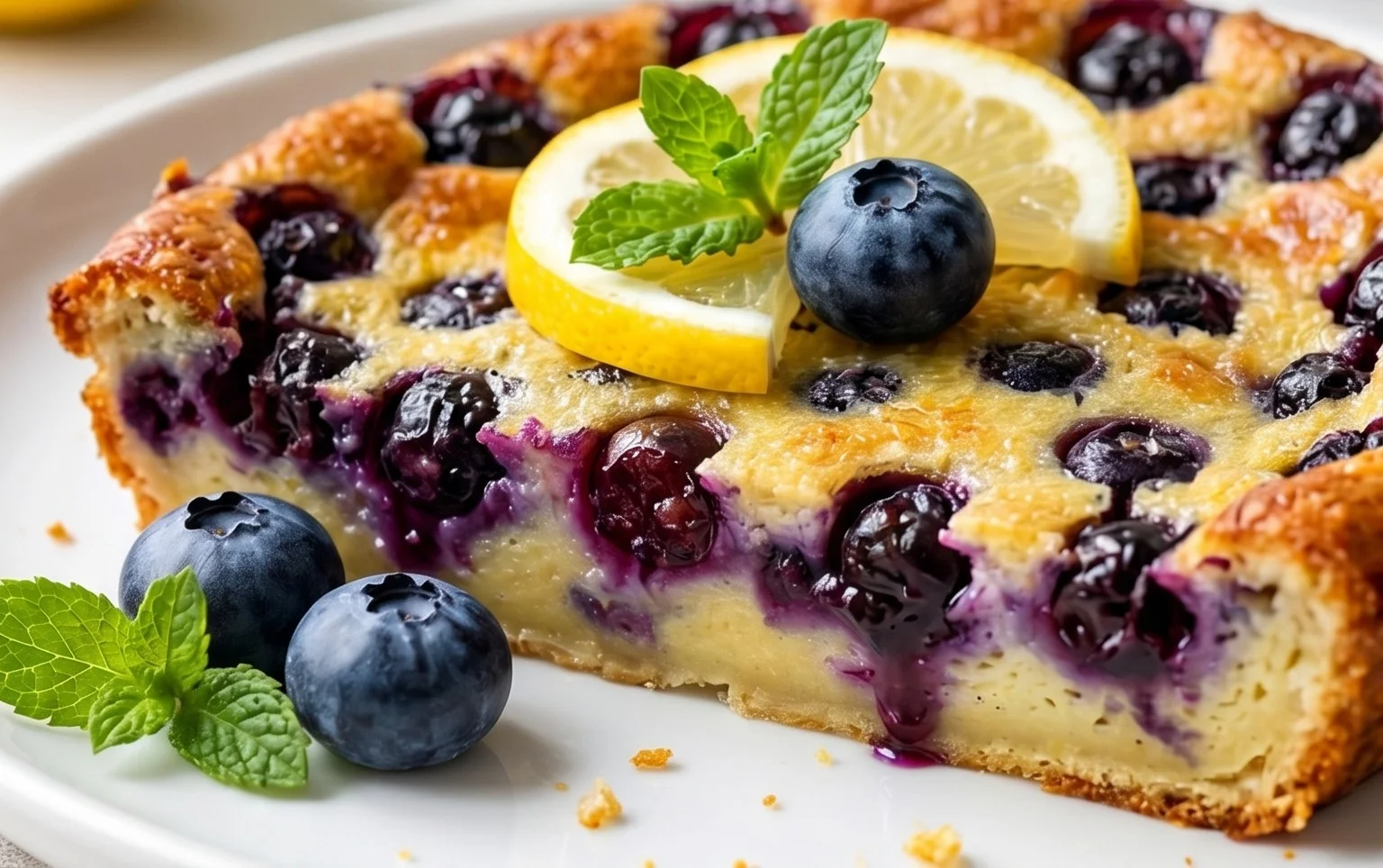 Lemon Blueberry Clafoutis