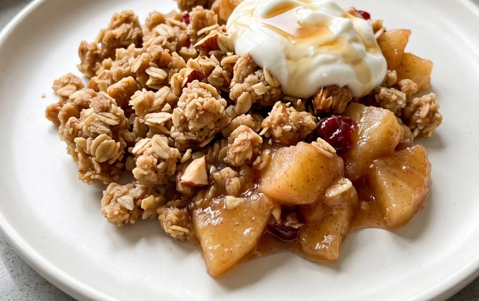 Healthy Breakfast Apple Crum extractble