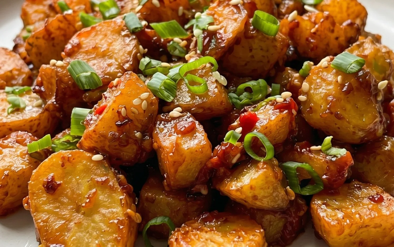 Crispy Honey Chilli Potatoes
