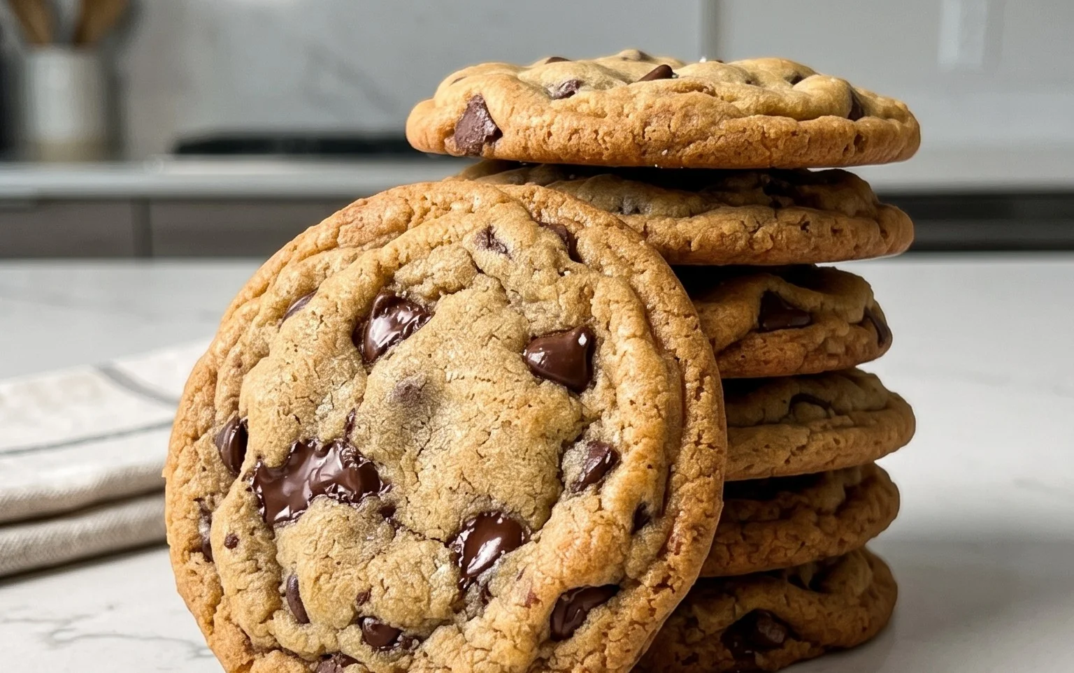 Crispy and Chewy Chocolate Chip Cookies