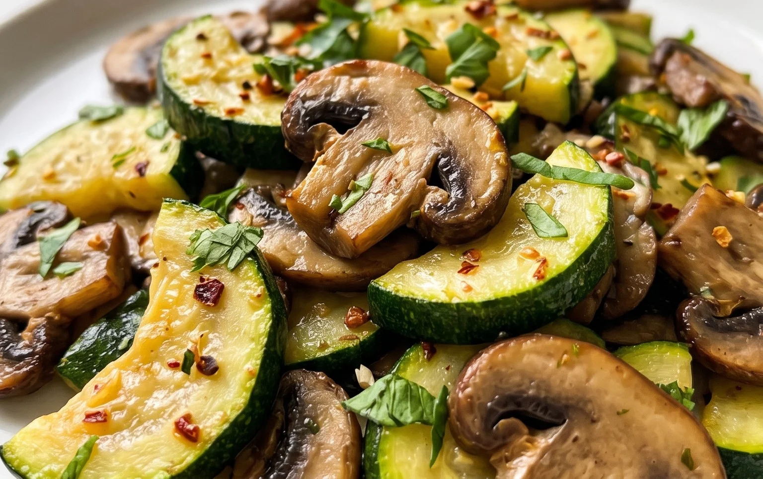 Skillet Zucchini and Mushrooms