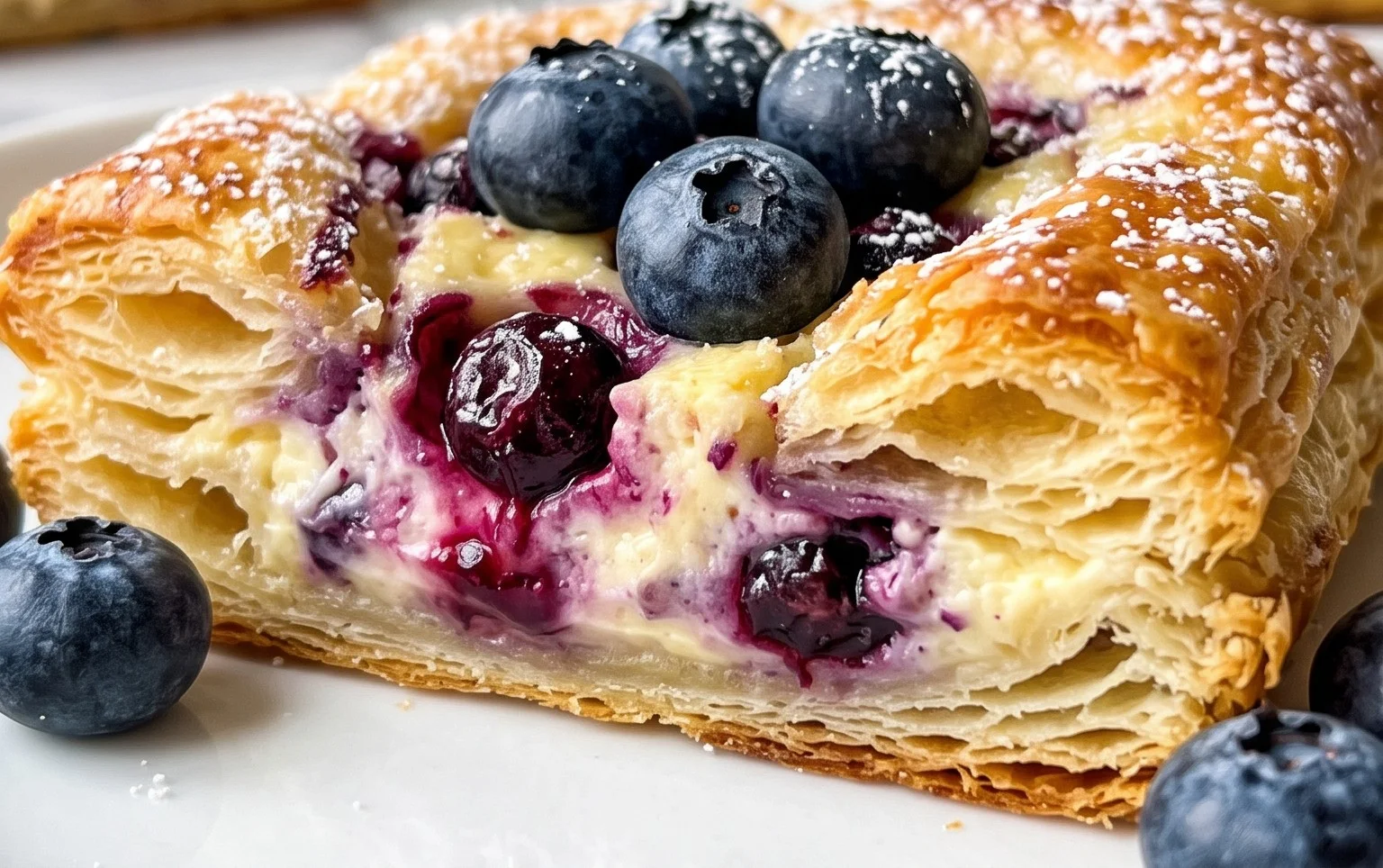 Blueberry Cream Cheese Puff Pastry