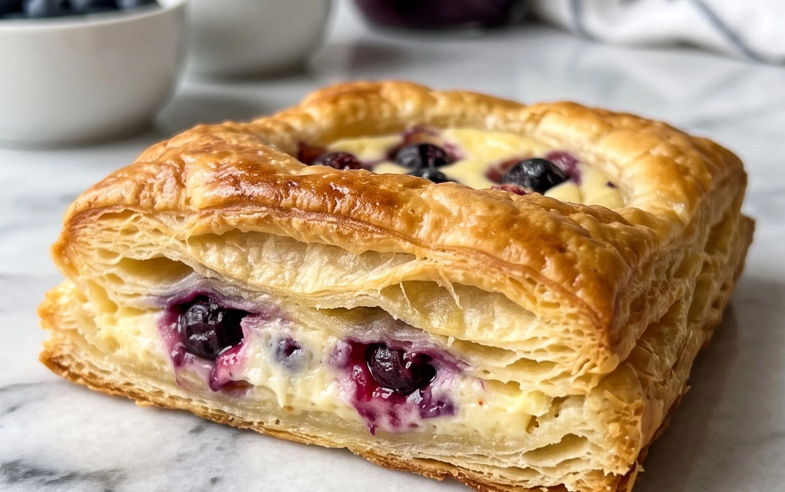 Blueberry Cream Cheese Puff Pastry