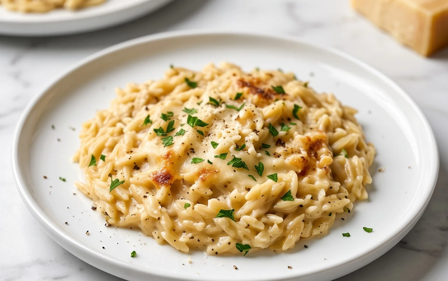 Creamy Garlic Parmesan Orzo