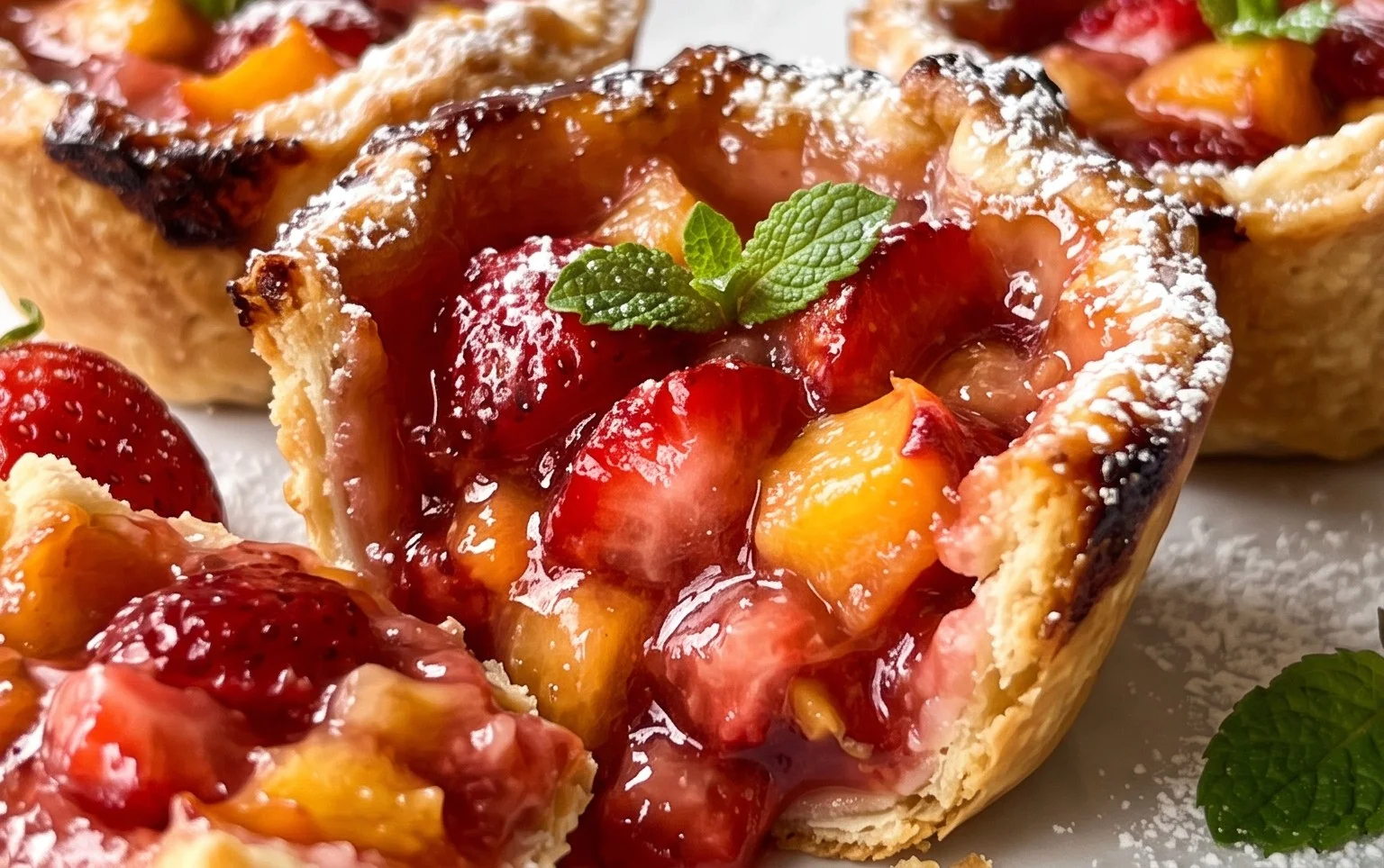 Strawberry Peach Pie Bites