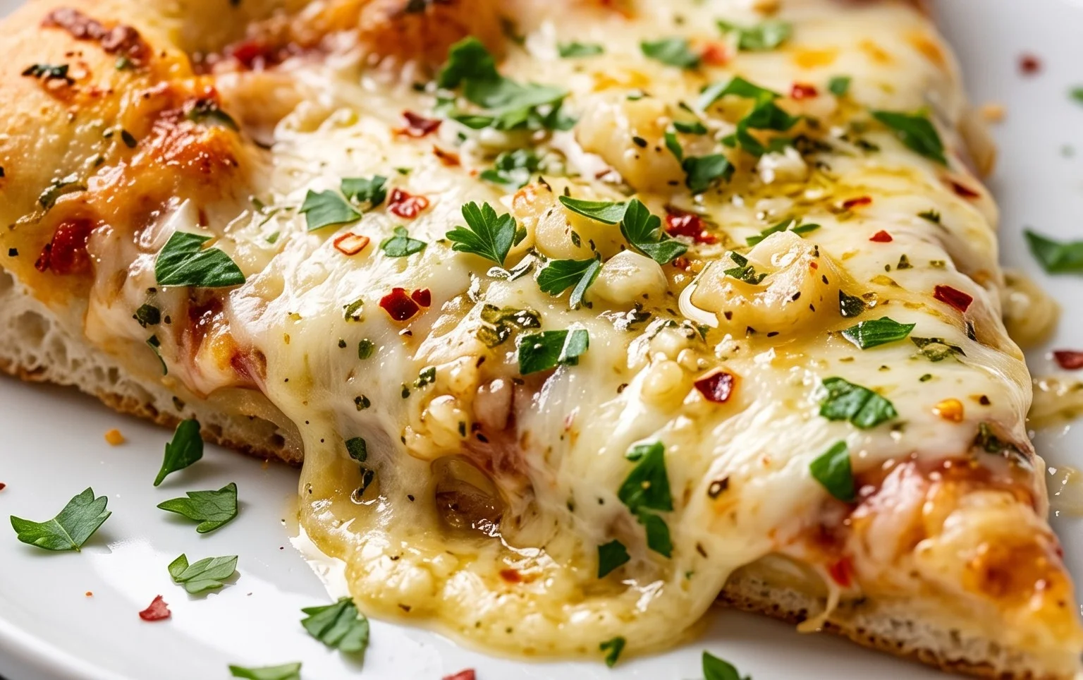 buttery garlic pizza