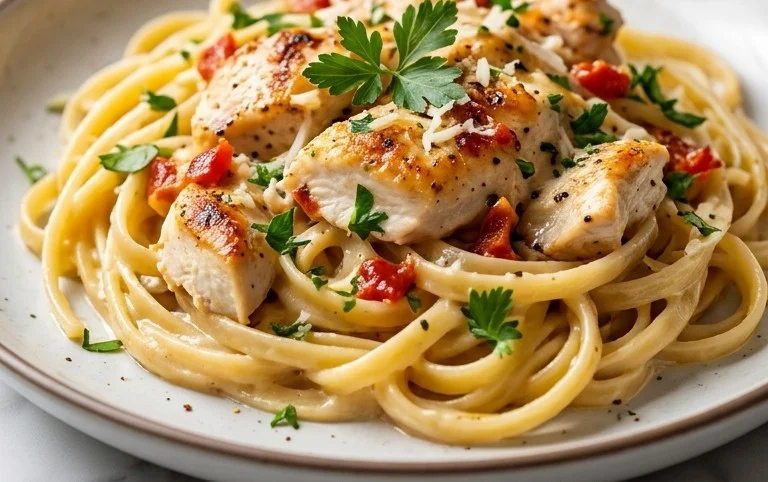 Low Calorie Chicken Alfredo