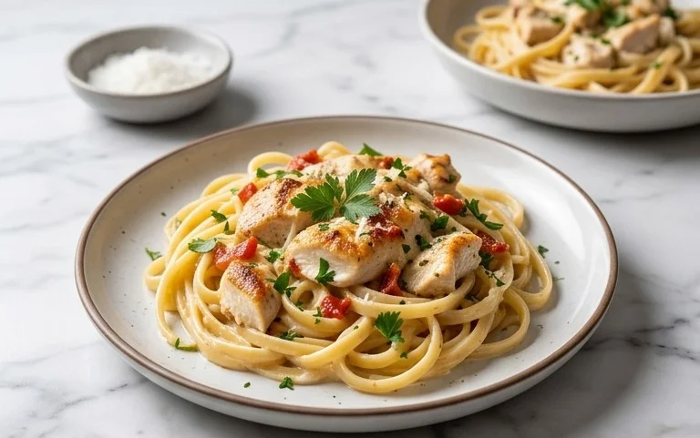 Low Calorie Chicken Alfredo