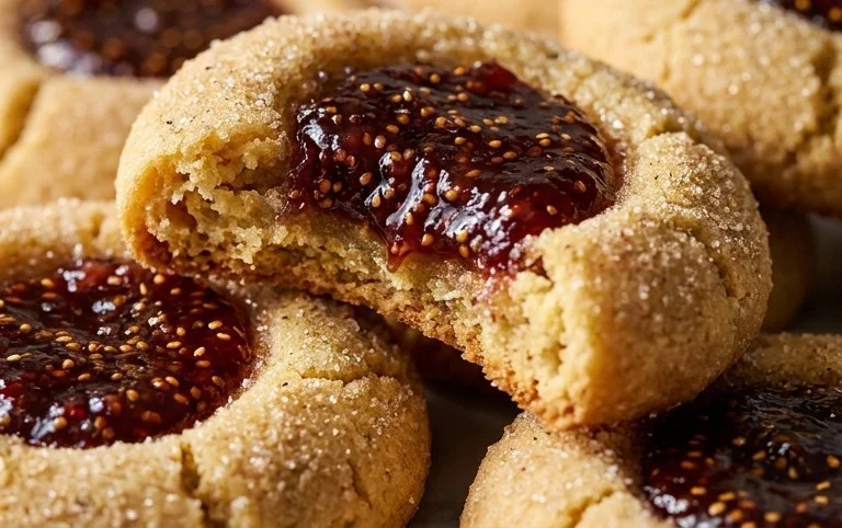 Cardamom Fig Thumbprint Cookies