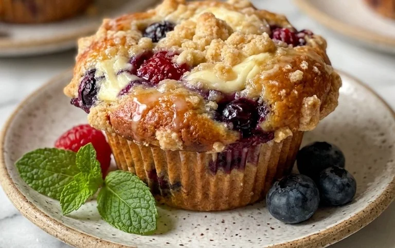 Berry Cream Cheese Muffins