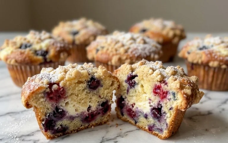 Berry Cream Cheese Muffins