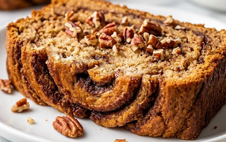 Cinnamon Roll Banana Bread