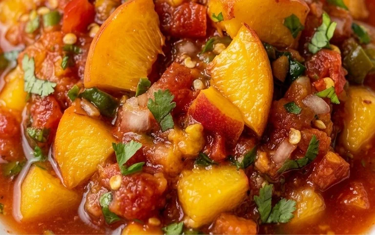 Sweet & Spicy Peach Salsa Canning Recipe