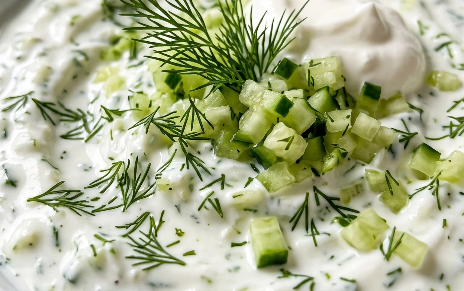 Cucumber Dip with Sour Cream and Dill