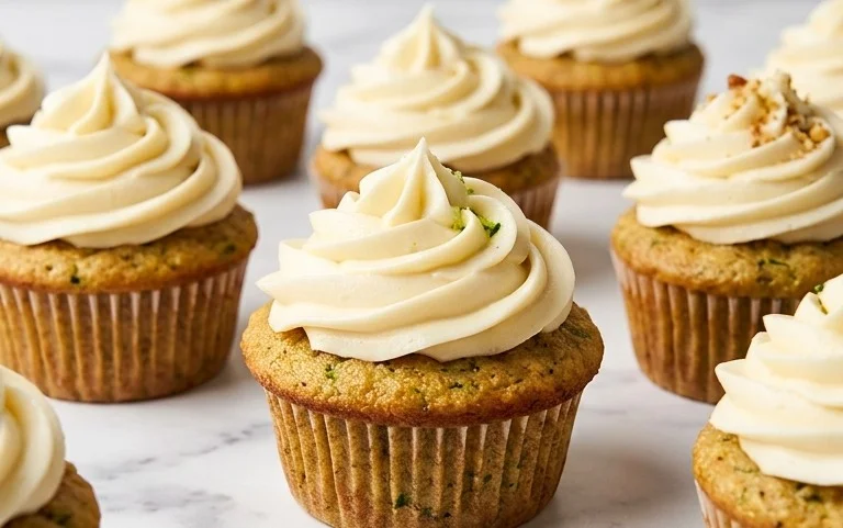 Zucchini Cupcakes with Cream Cheese Frosting