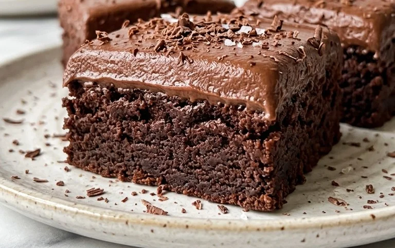 Zucchini Brownies with 1 minute Frosting!
