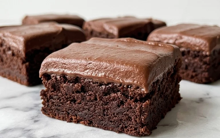 Zucchini Brownies with 1 minute Frosting!